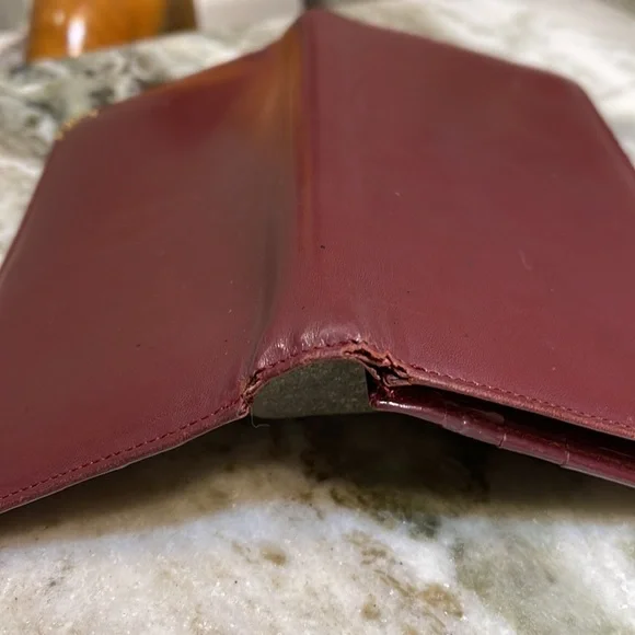 Vintage Cartier Leather Chamber Long Wallet